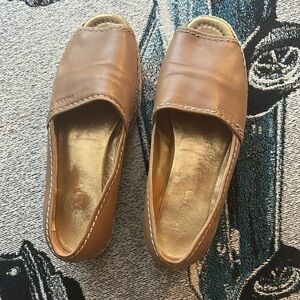 Brown Leather Slip-On Shoes